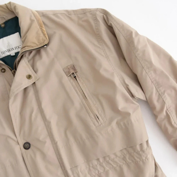 Vintage London Fog Taupe Parka Jacket -  Size 38R - Picture 11 of 15